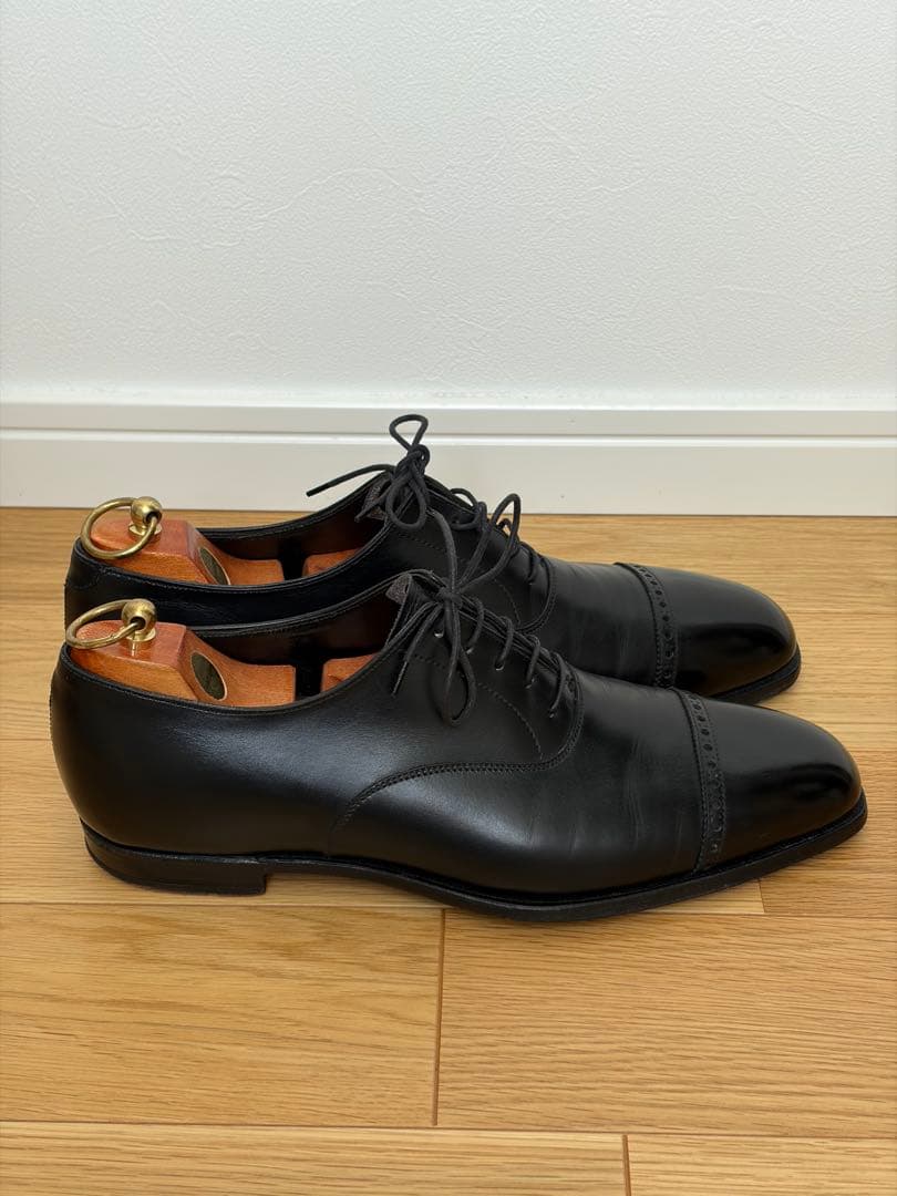 クロケット&ジョーンズ ベルグレイブ3 UK8.0E 純正の箱•靴袋•替紐付