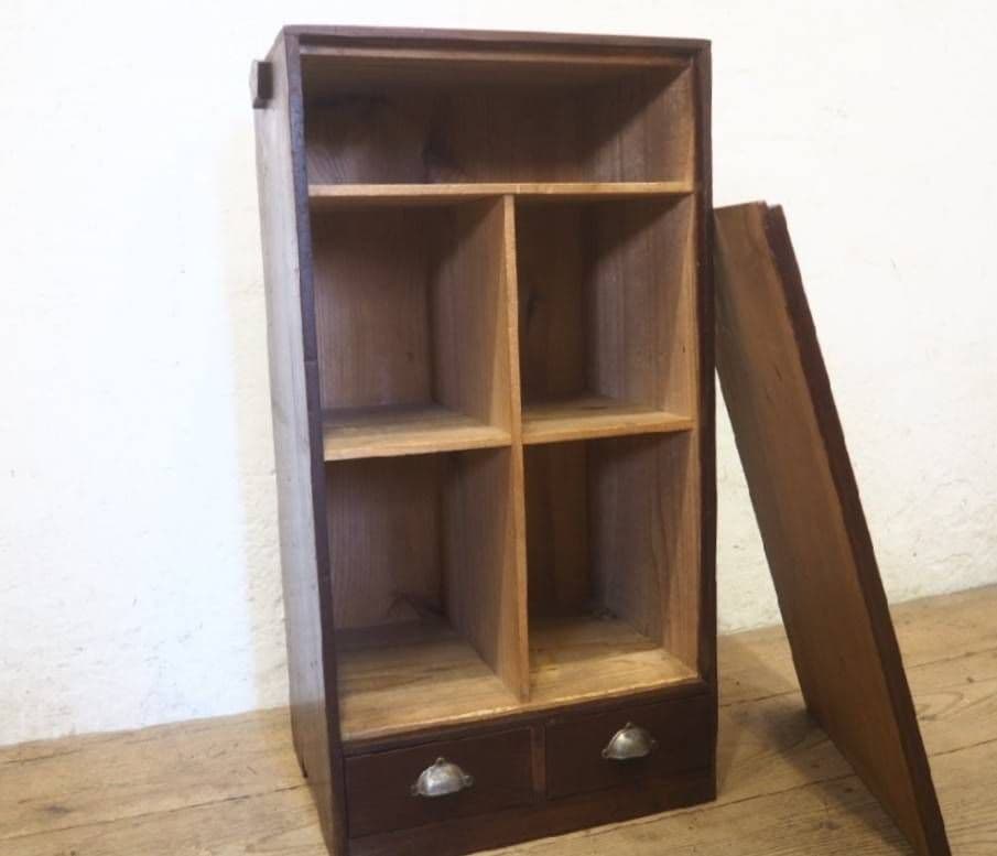 1015 ケンドン式　収納棚　飾り棚 ケース　古家具　古道具　レトロ　ビンテージ