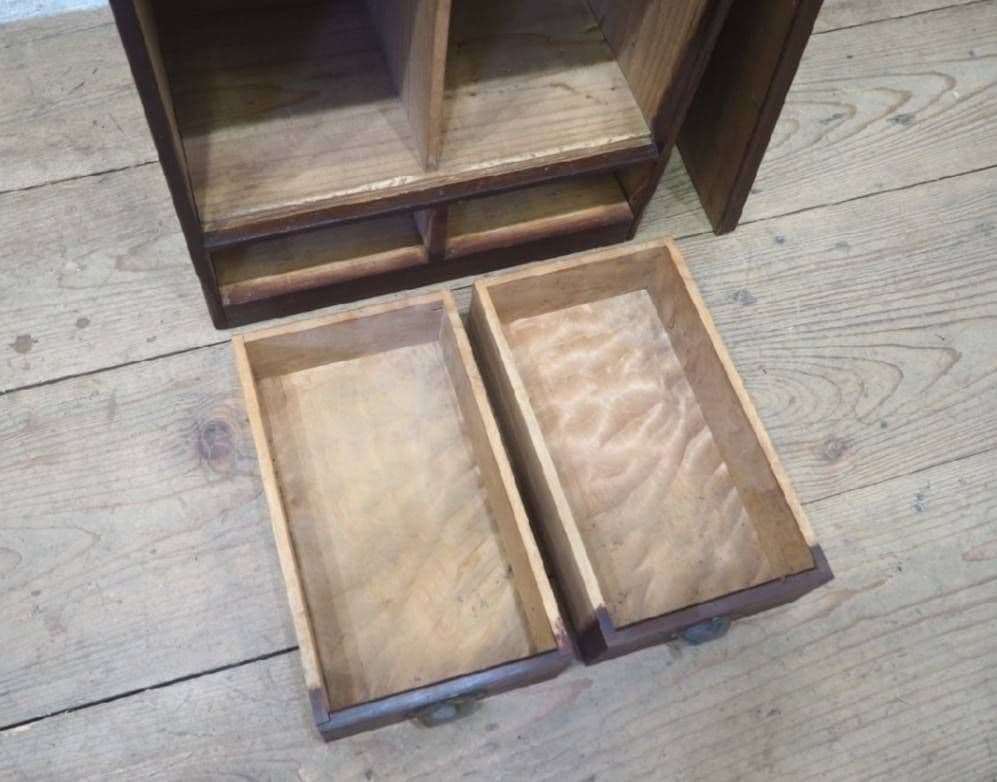 1015 ケンドン式　収納棚　飾り棚 ケース　古家具　古道具　レトロ　ビンテージ