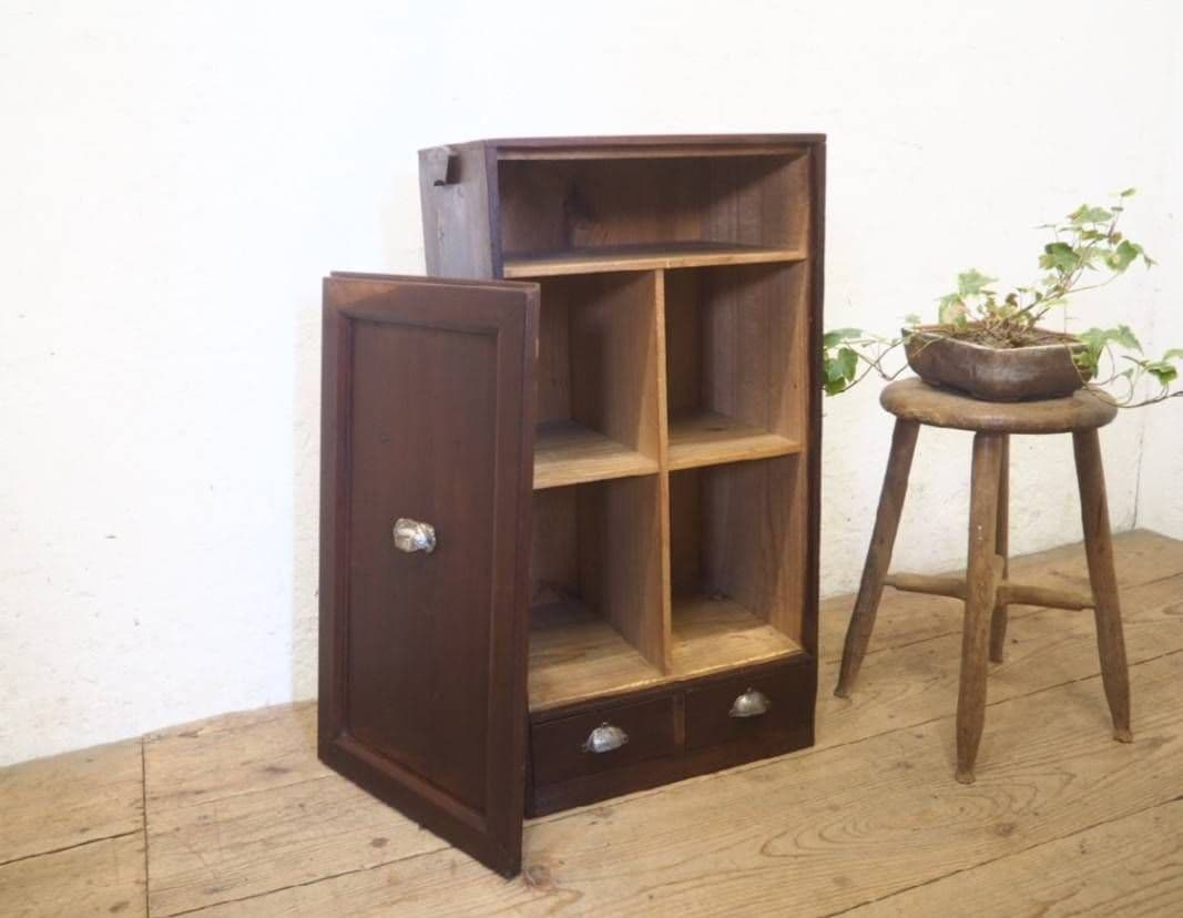 1015 ケンドン式　収納棚　飾り棚 ケース　古家具　古道具　レトロ　ビンテージ