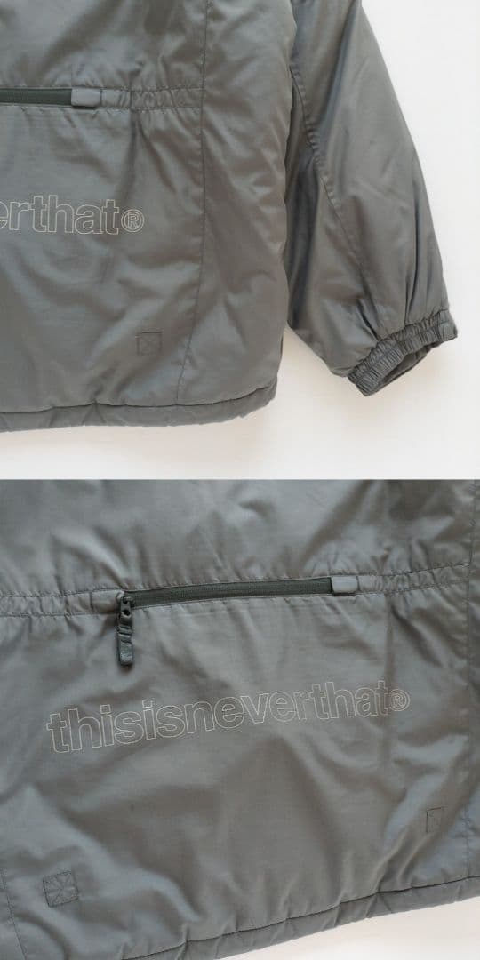 ディスイズネバーザット シンサレート ミリタリージャケット カーキ 【Ｌ相当】