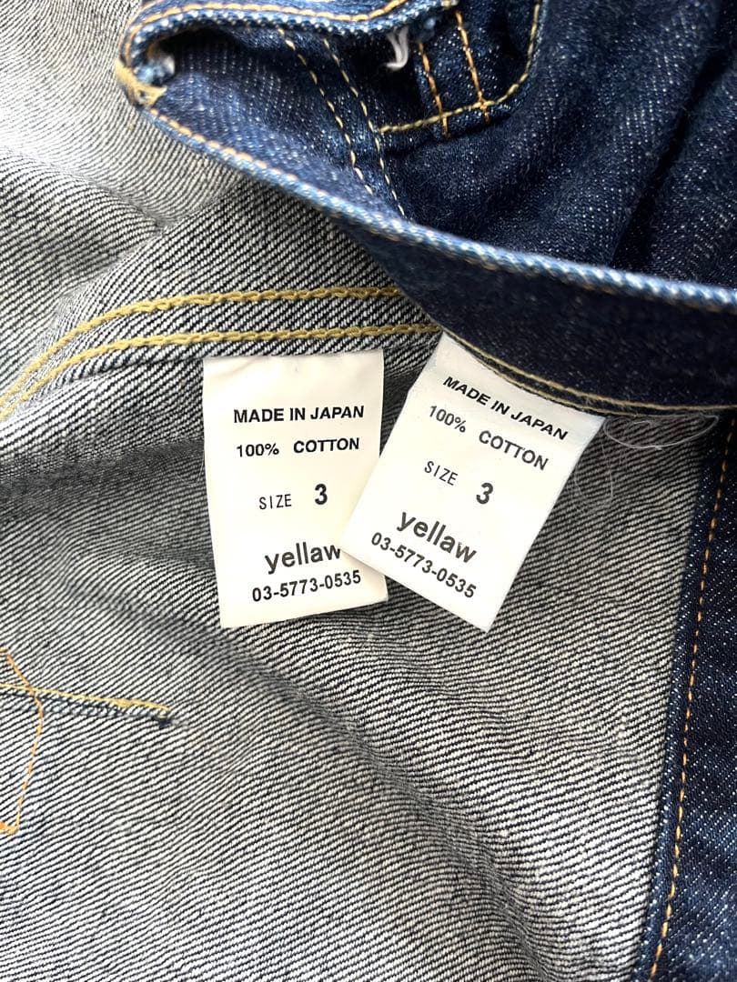 超美品☆yellawイエロー☆1stTYPE日本製デニムジャケット&デニムパンツ