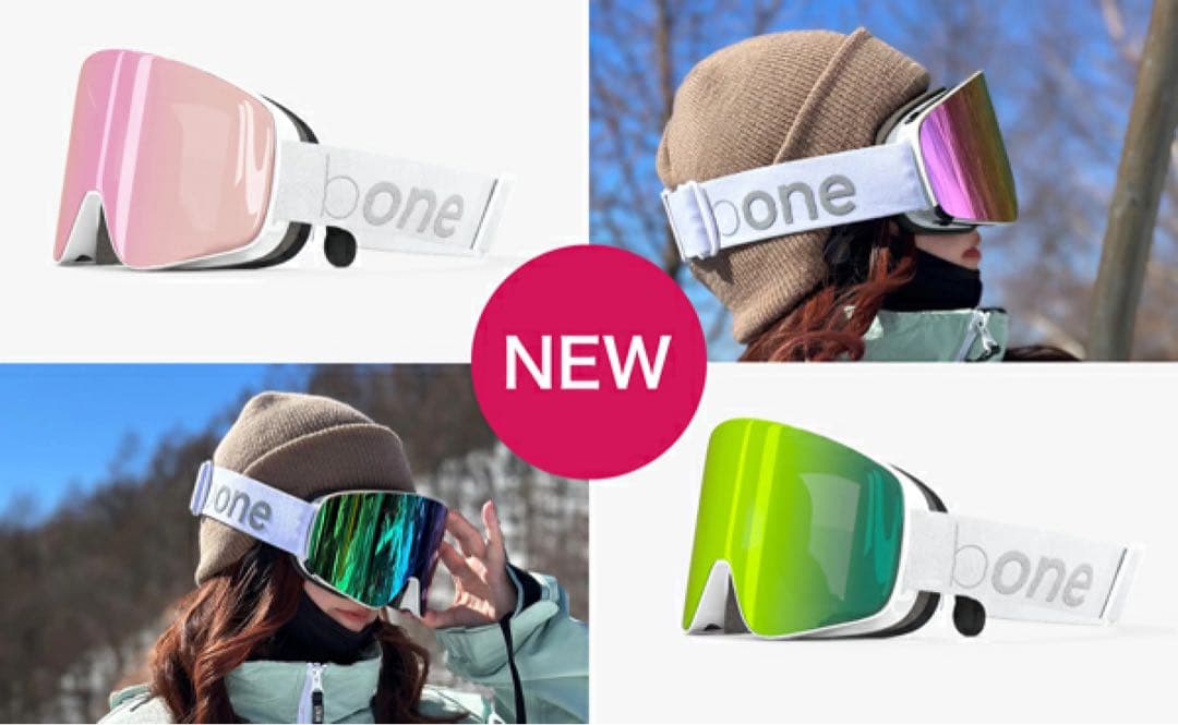 bone Bluetooth ゴーグル ミラーレンズ 2個セット