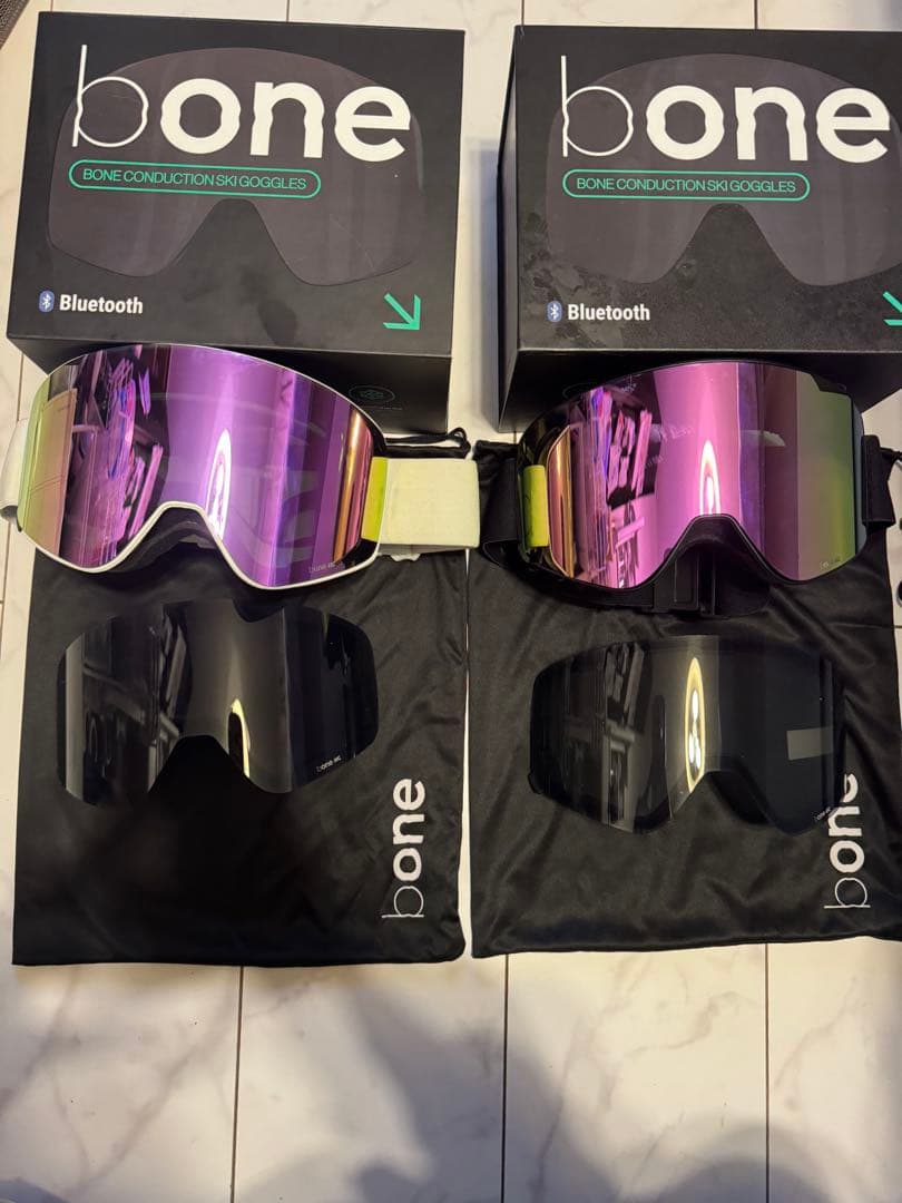 bone Bluetooth ゴーグル ミラーレンズ 2個セット