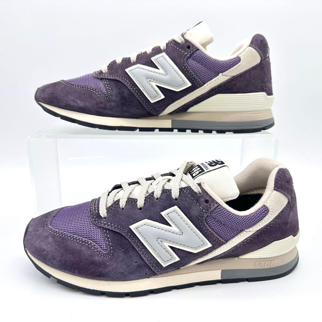 【美品】ニューバランス CM996RW2 パープル グレー スエード 24cm