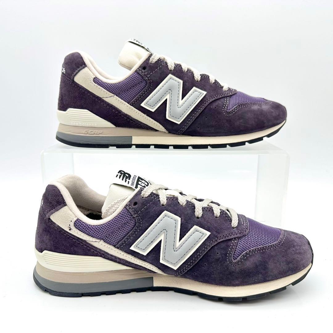 【美品】ニューバランス CM996RW2 パープル グレー スエード 24cm