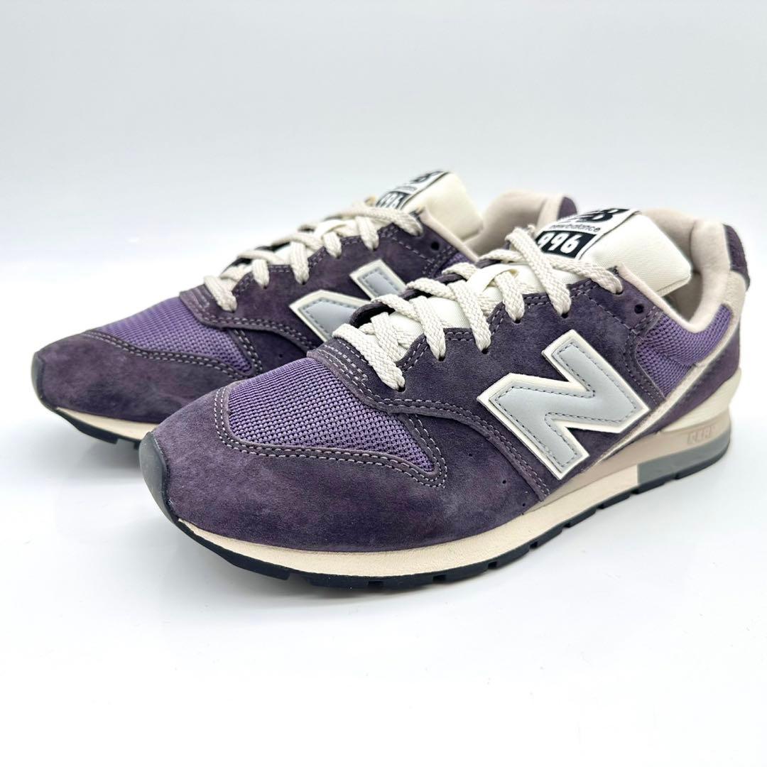 【美品】ニューバランス CM996RW2 パープル グレー スエード 24cm
