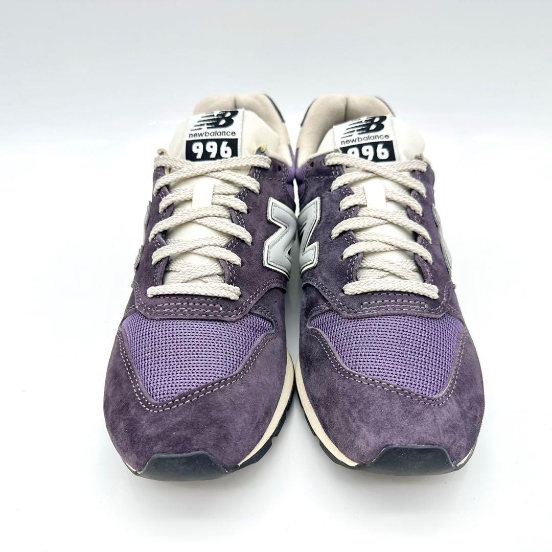 【美品】ニューバランス CM996RW2 パープル グレー スエード 24cm