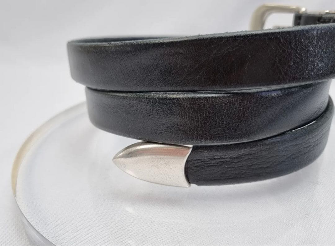 人気【OUR LEGACY】ベルト 2CM ブラック LEATHE.R BELT