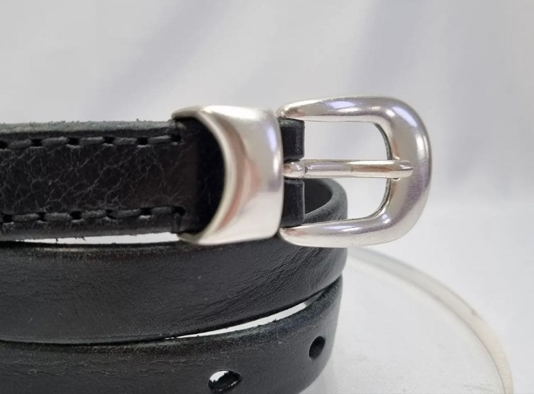 人気【OUR LEGACY】ベルト 2CM ブラック LEATHE.R BELT