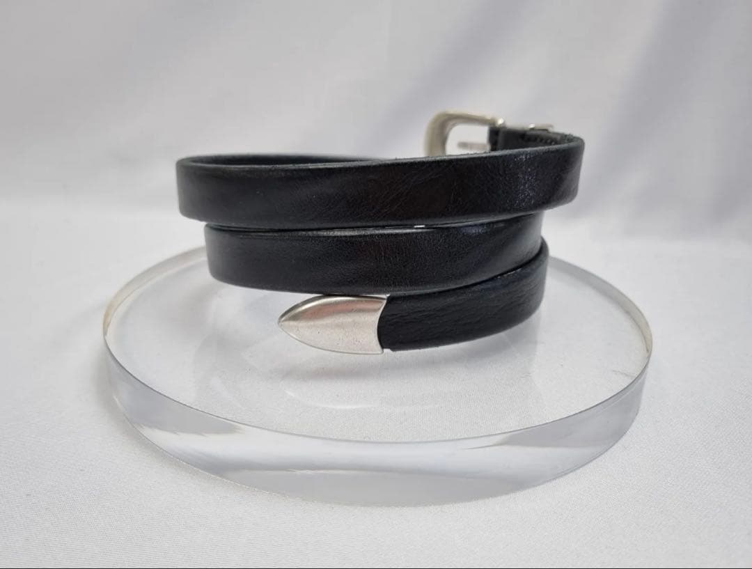 人気【OUR LEGACY】ベルト 2CM ブラック LEATHE.R BELT