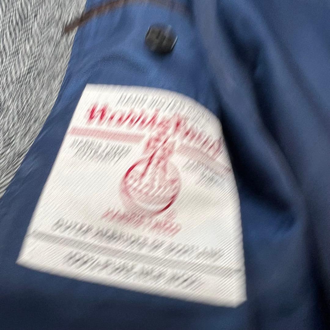 スーツセレクト×ハリスツイード ヘリンボーン 銀 ウールダブルトレンチコート