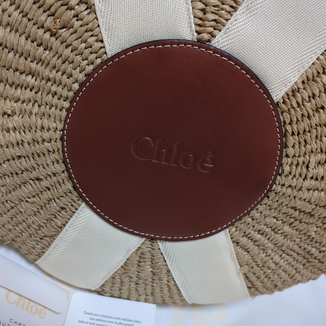 新品Chloe クロエ Woody ウッデイ ラージ バスケット バッグホワイト