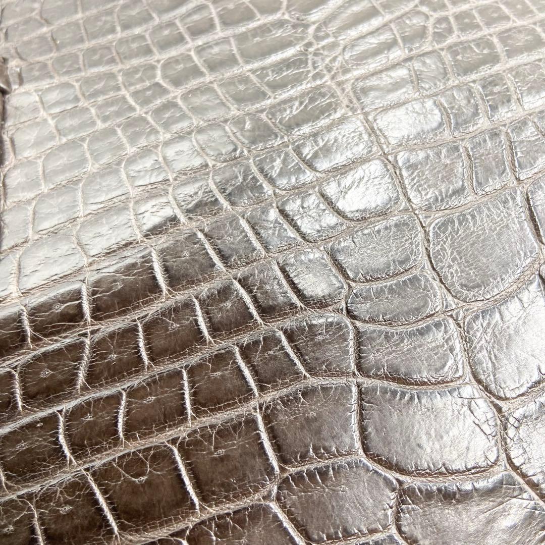 極美品　IBIZA イビサ　クロコダイル　マット　2way　レザー　　ブラウン