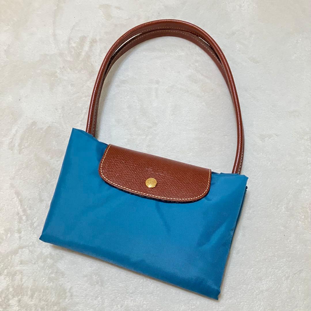 希少 ロンシャン プリアージュ エッフェル塔 トートバッグ L 肩掛け A4 青