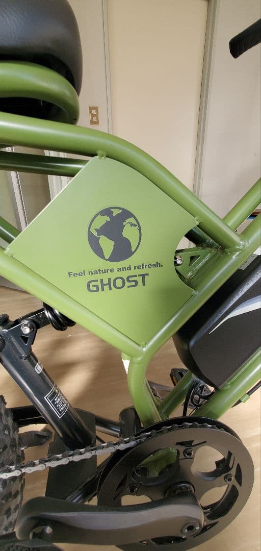 サイクーゴースト緑、電動自転車 走行距離182㎞ 定価198000円