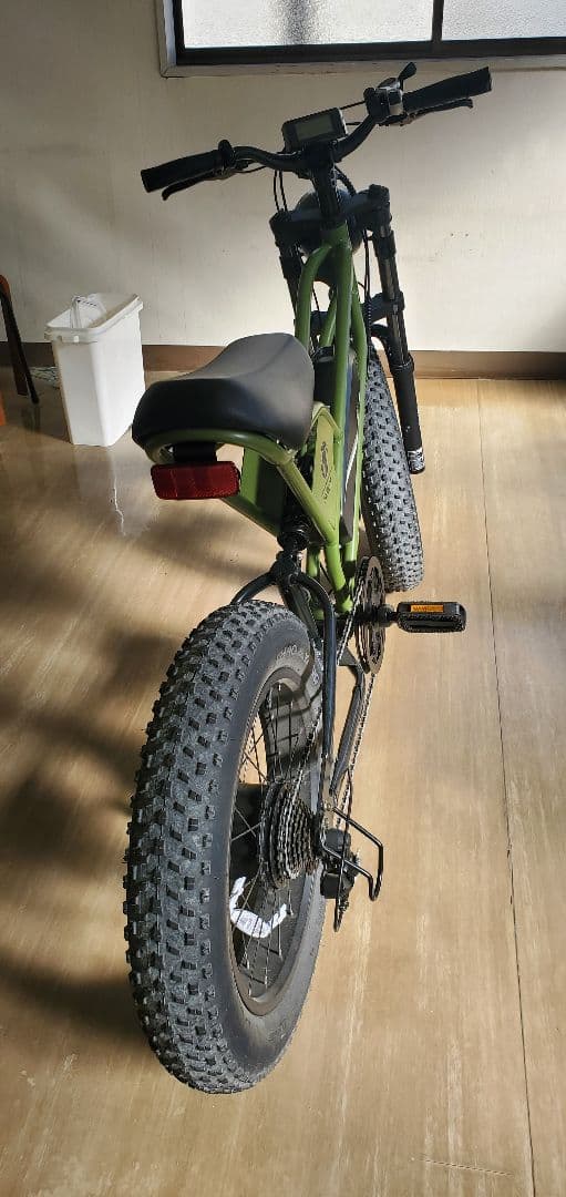 サイクーゴースト緑、電動自転車 走行距離182㎞ 定価198000円
