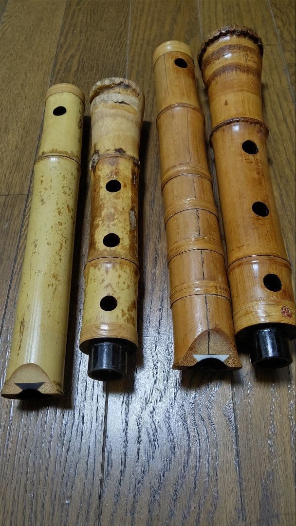 値下げ琴古琉尺八在銘二点　検　和楽器　虚無僧　管楽器