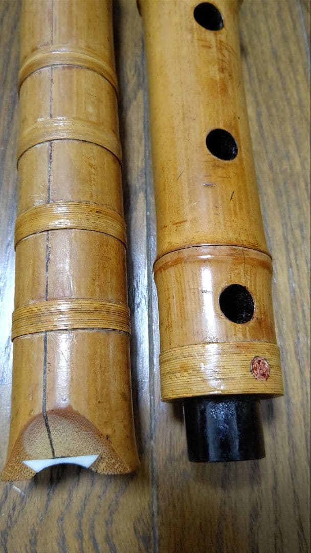 値下げ琴古琉尺八在銘二点　検　和楽器　虚無僧　管楽器