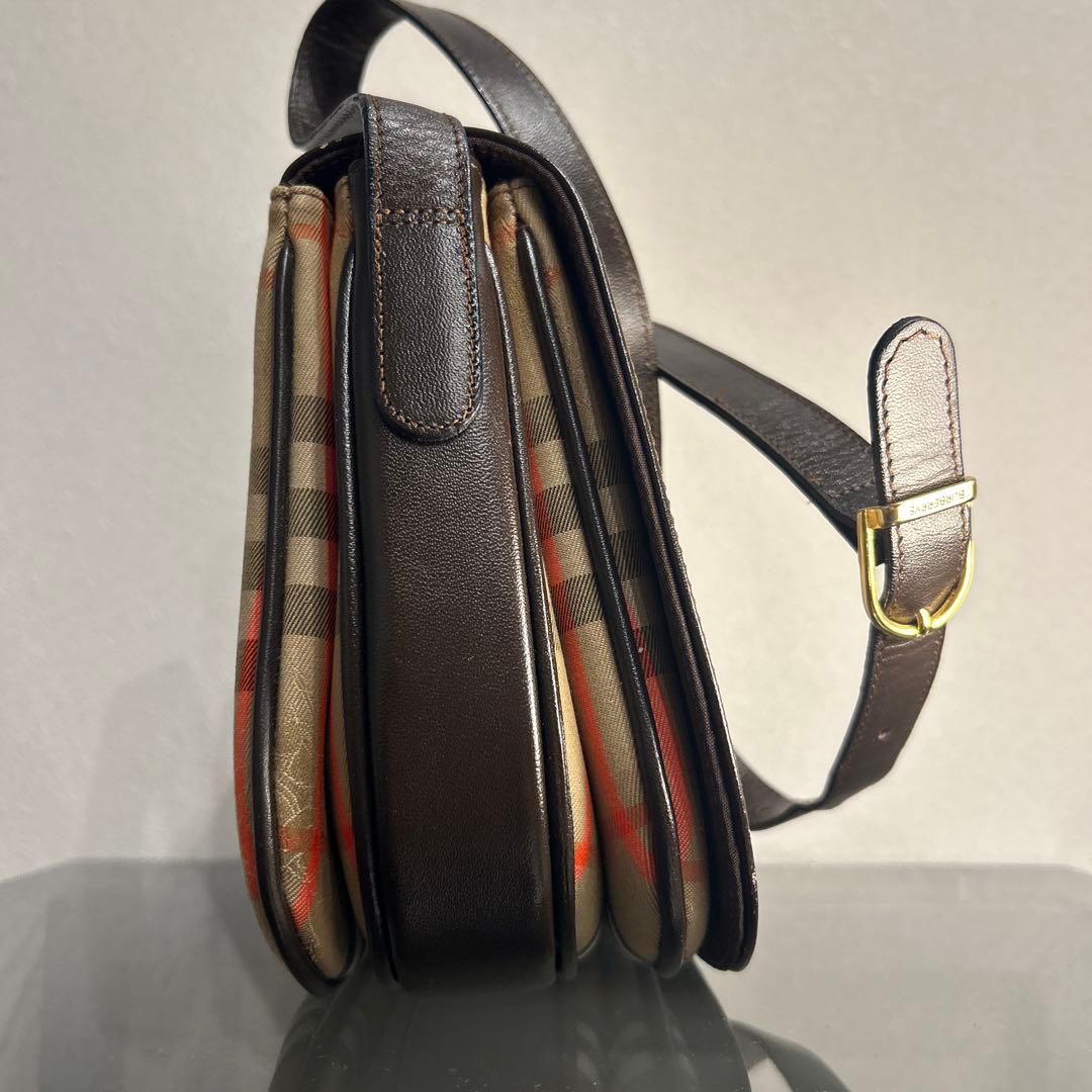 【美品】　バーバリー ショルダーバッグ シャドーホース ノバチェック