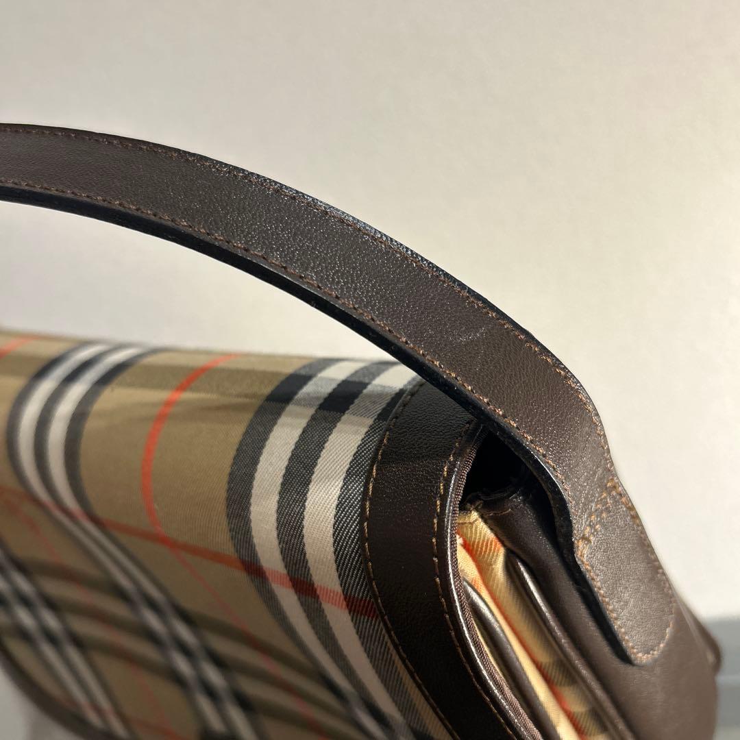 【美品】　バーバリー ショルダーバッグ シャドーホース ノバチェック