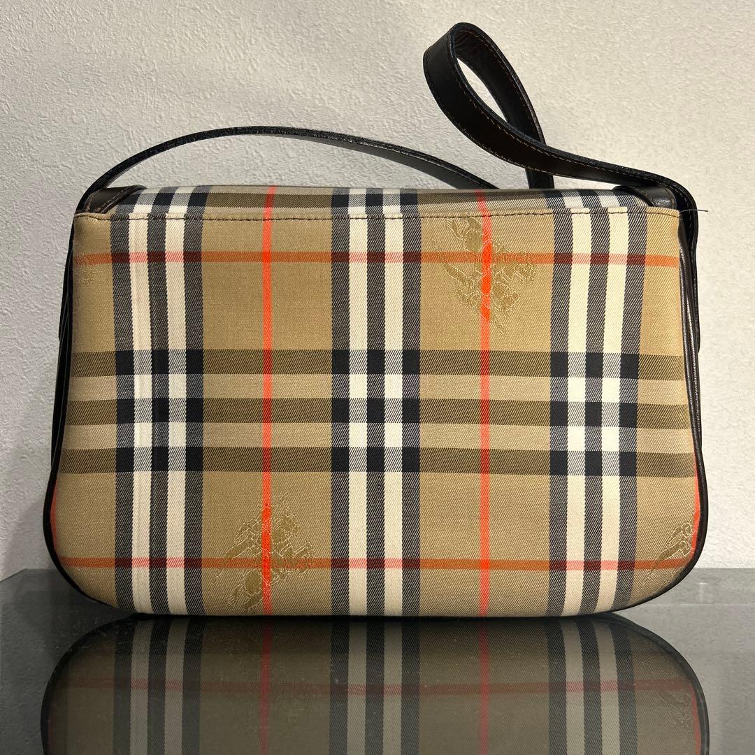 【美品】　バーバリー ショルダーバッグ シャドーホース ノバチェック