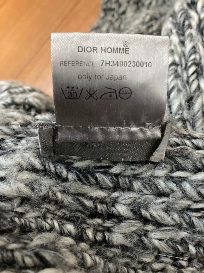 dior homme ディオールオム　霜降り　ロング　マフラー　エディ期　レア