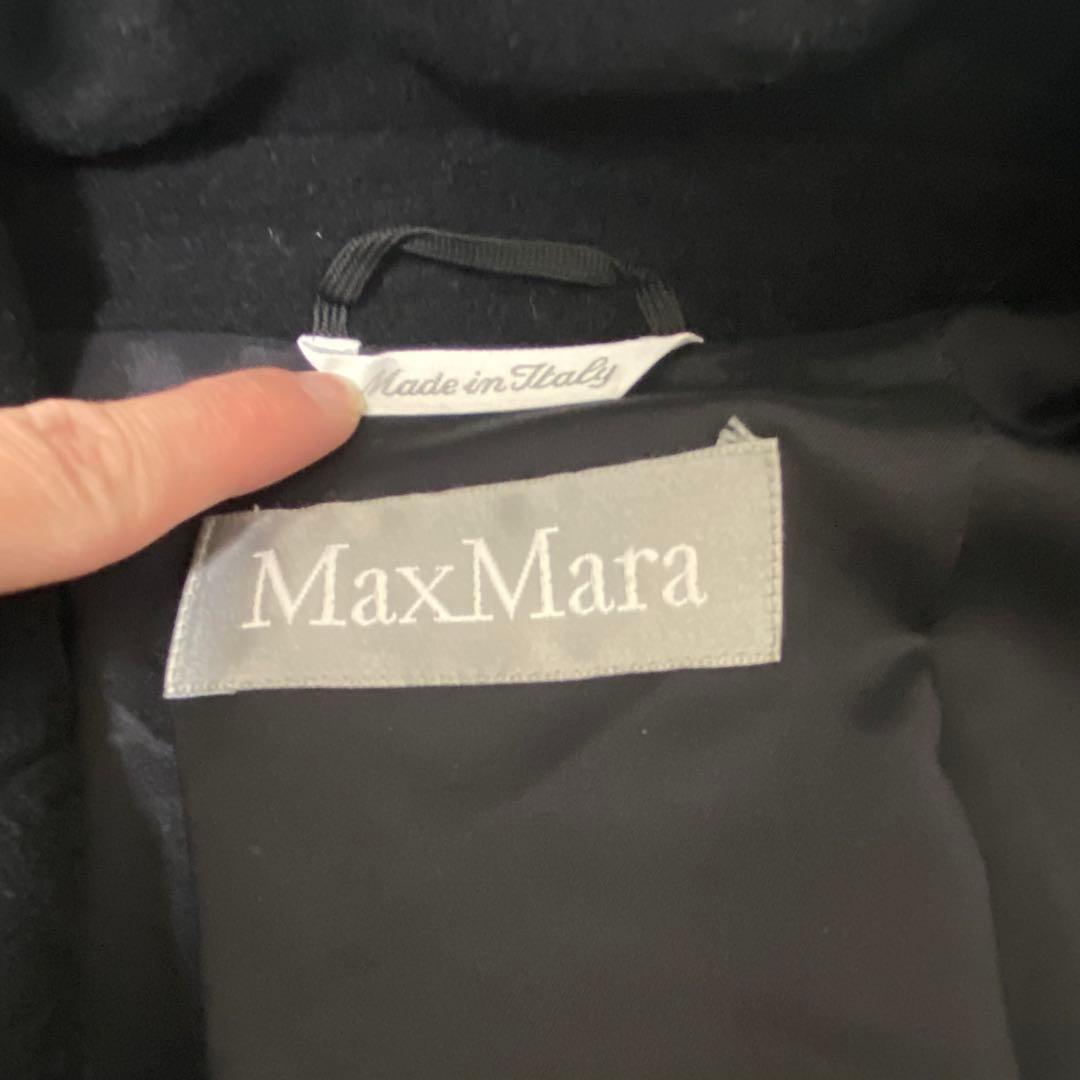 マックスマーラ　ロングコート　チェスターコート　LANAWOOL 42 3L 黒