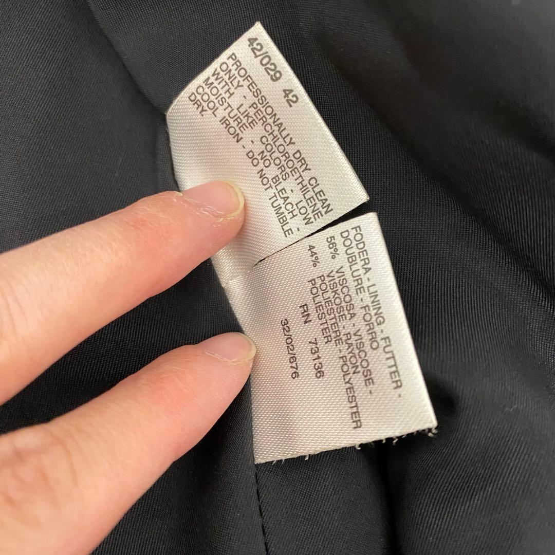 マックスマーラ　ロングコート　チェスターコート　LANAWOOL 42 3L 黒