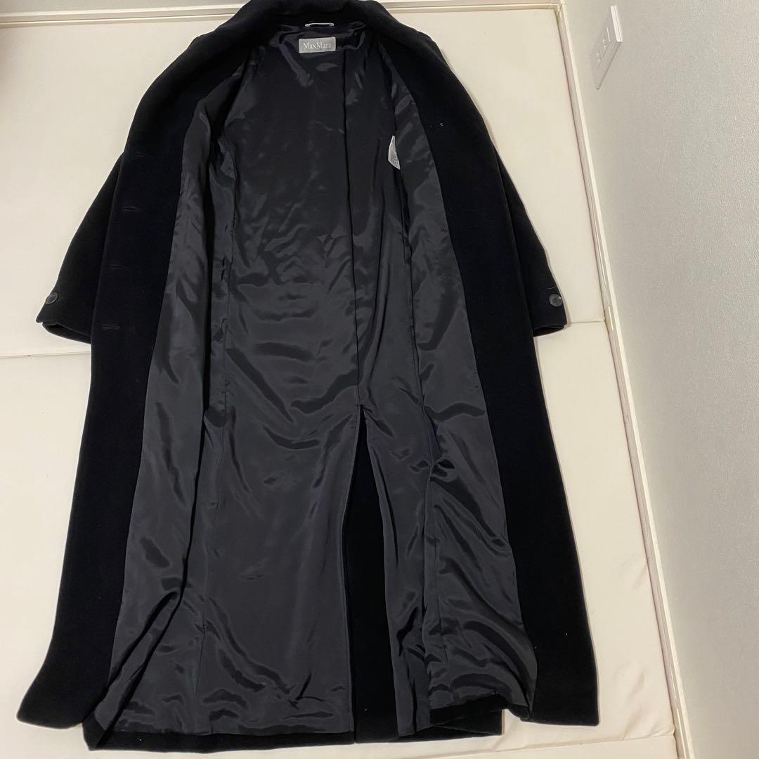 マックスマーラ　ロングコート　チェスターコート　LANAWOOL 42 3L 黒