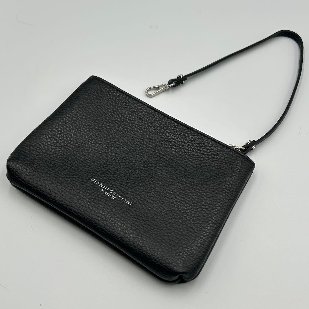 美品【GIANNI CHIARINI】マルチェッラ 本革 トートバッグ ポーチ付