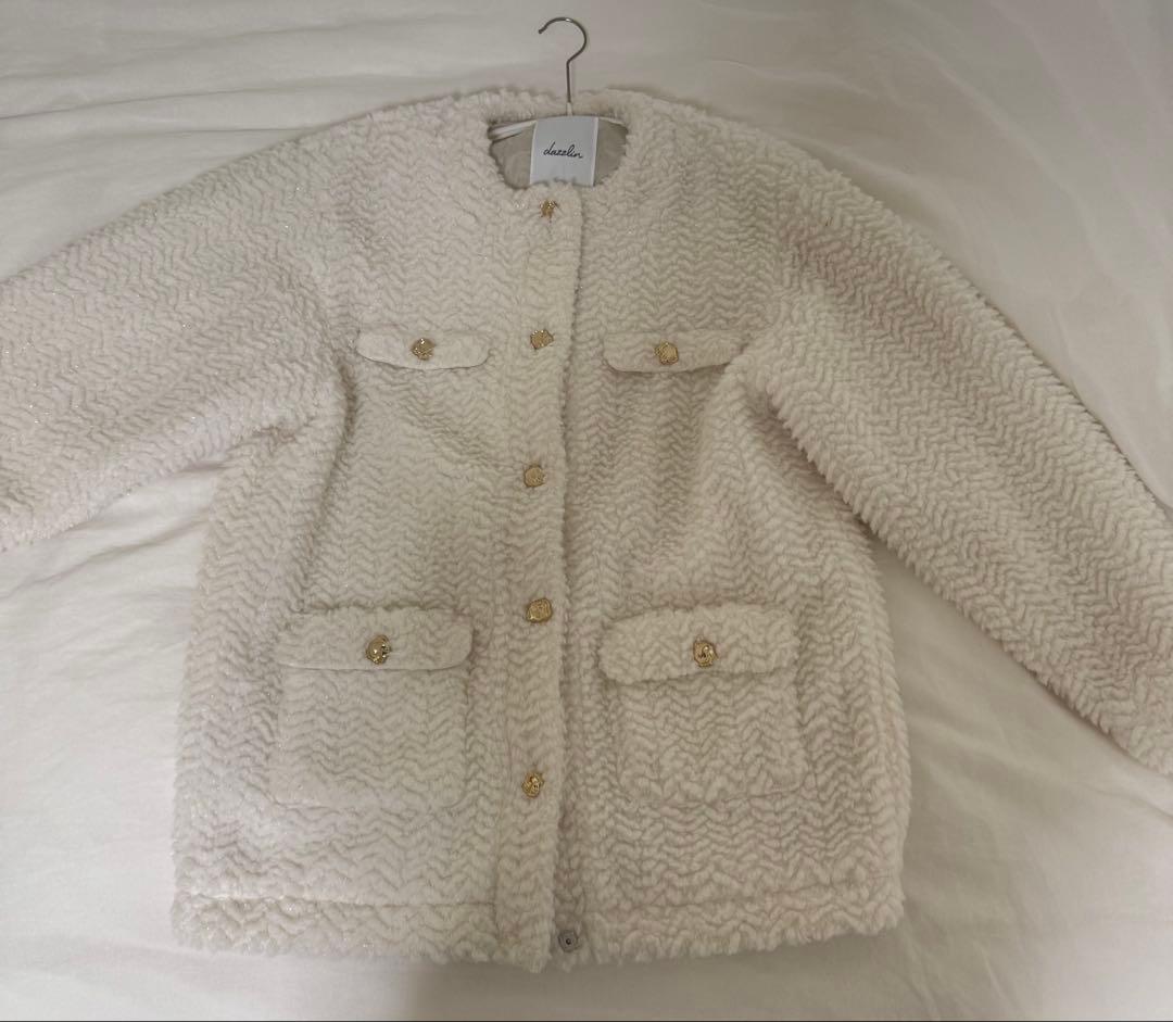 dazzlin（ダズリン）ボアフレンチブルゾン／オフホワイト