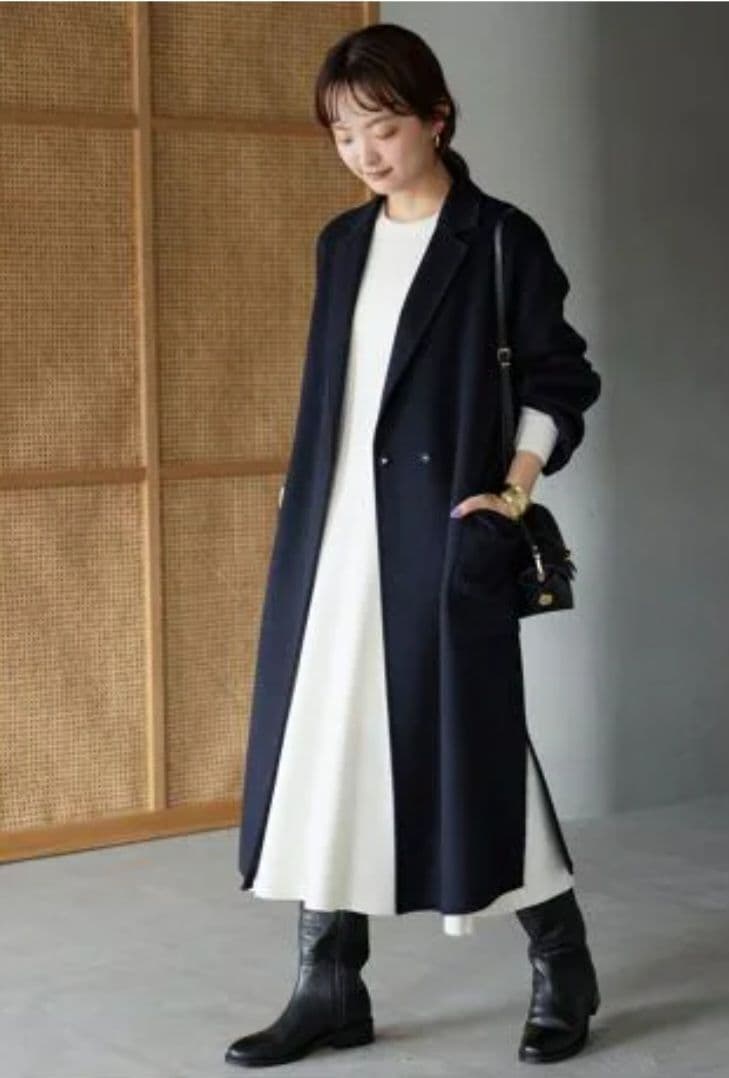 【人気】23年　スローブイエナ　ハミルトン　ダブルフェイスロングチェスターコート