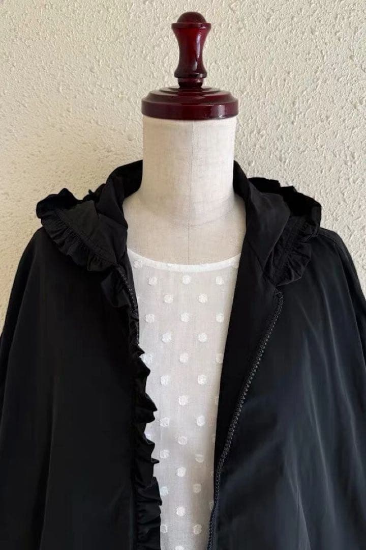 ジャケット・アウター Bilitis Hooded Frill Long Coat