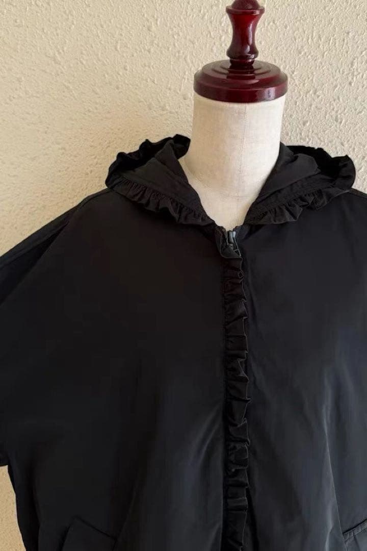 ジャケット・アウター Bilitis Hooded Frill Long Coat