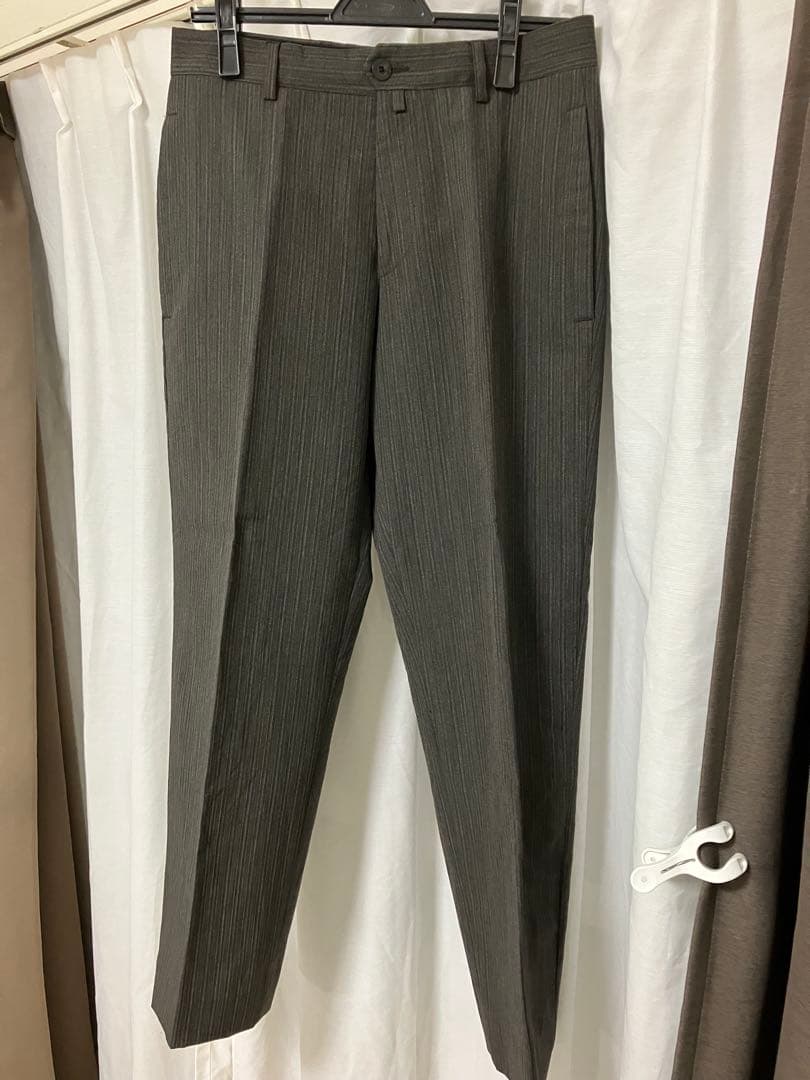 DRIES VAN NOTEN グレーストライプ スラックス