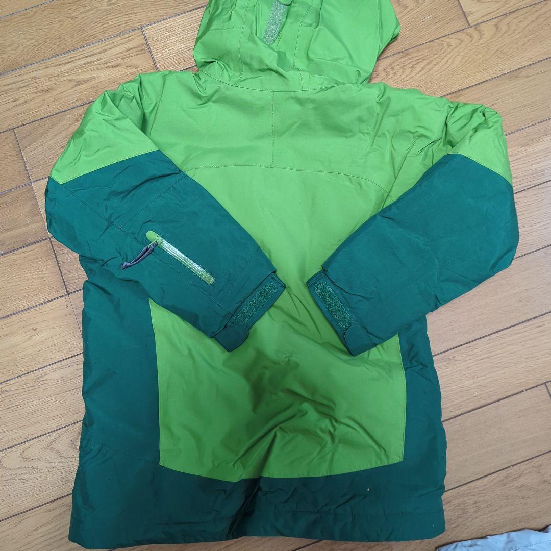 mont-bell 子ども用スキーウェア 130サイズ グリーン/ホワイト