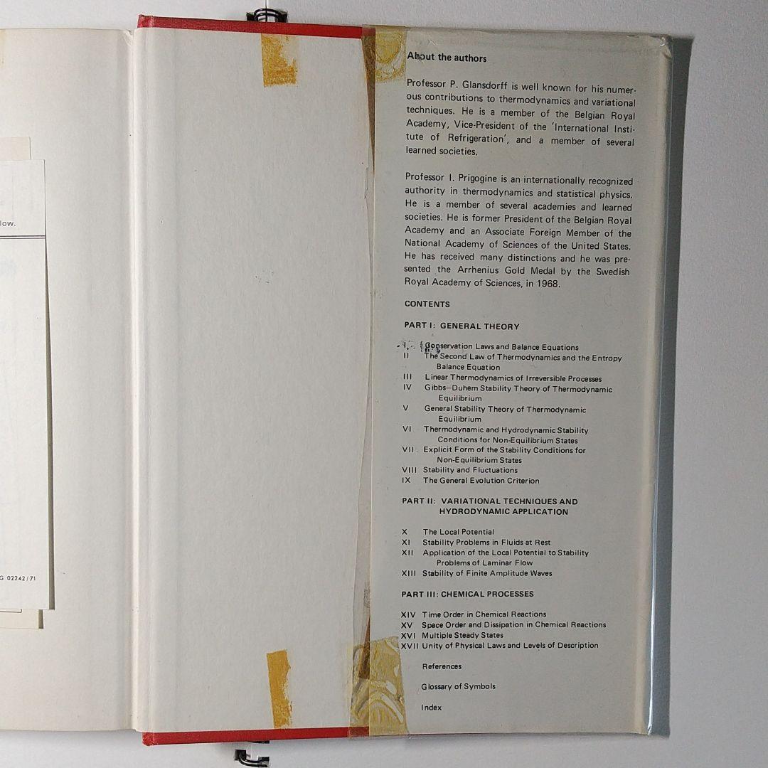 洋書 Thermodynamic Theory of Structure, Stab