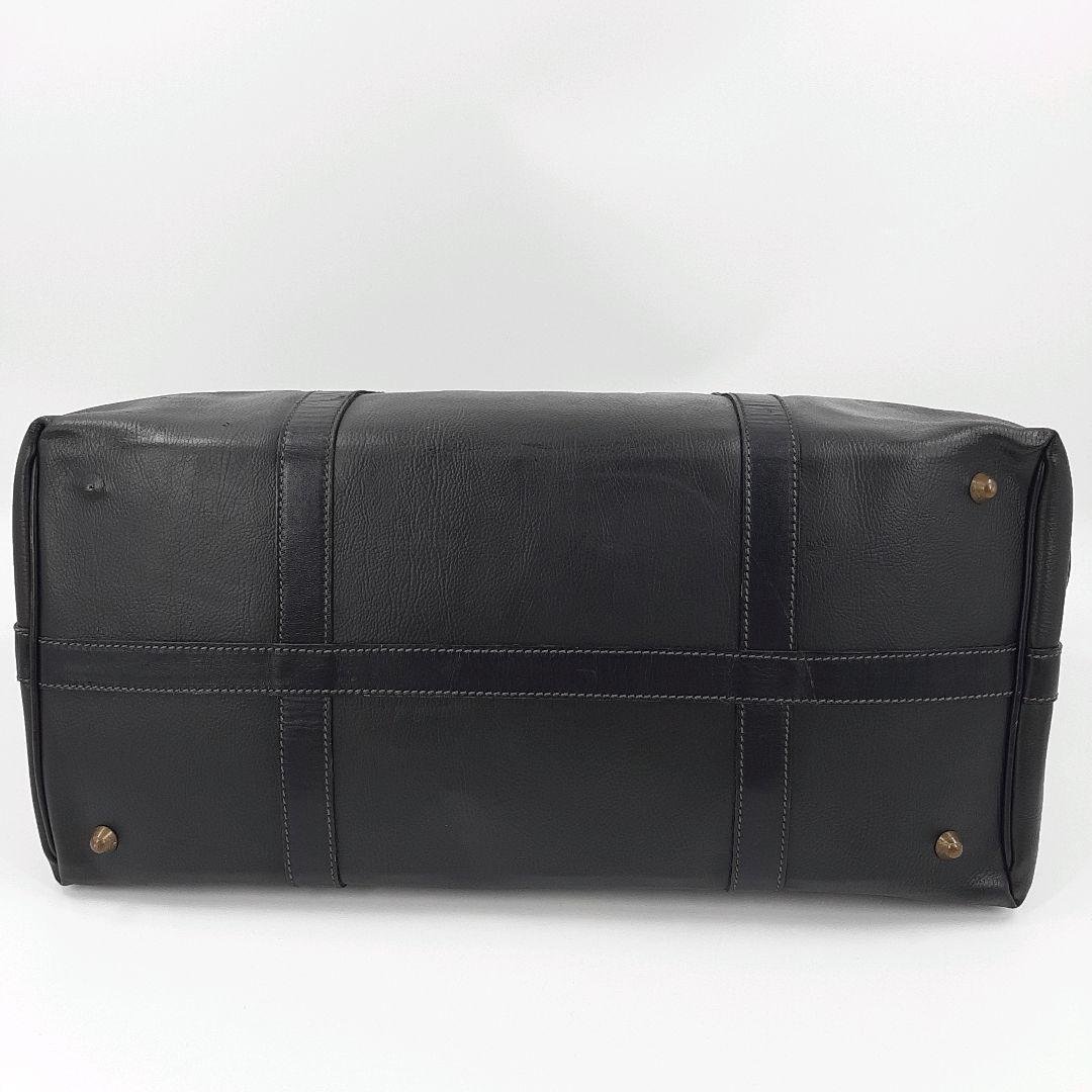 バーバリー　ボストンバッグ　オールレザー　ノバチェック　黒　大容量　トラベル