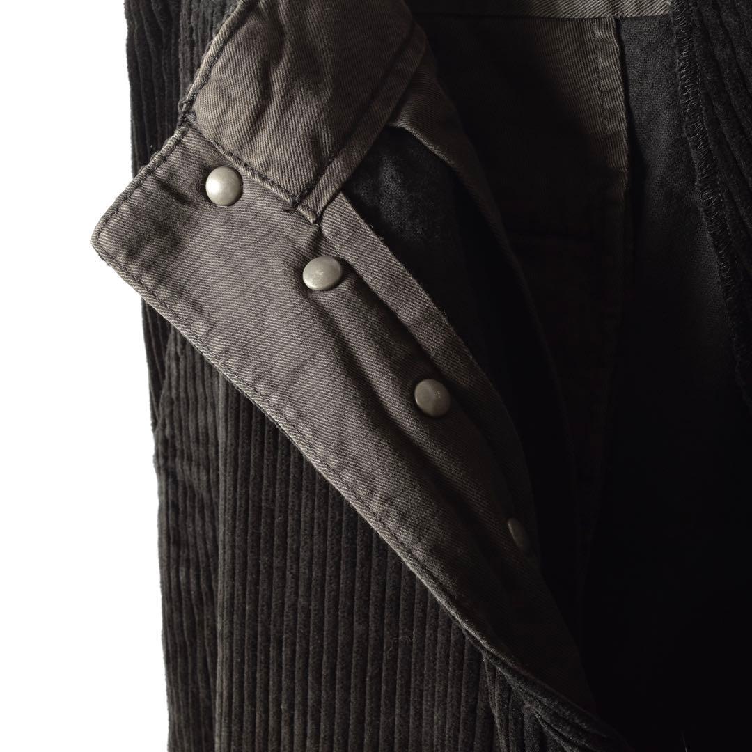 名作 RRL ブラック 太畝コーデュロイ ストレートパンツ ラルフローレン