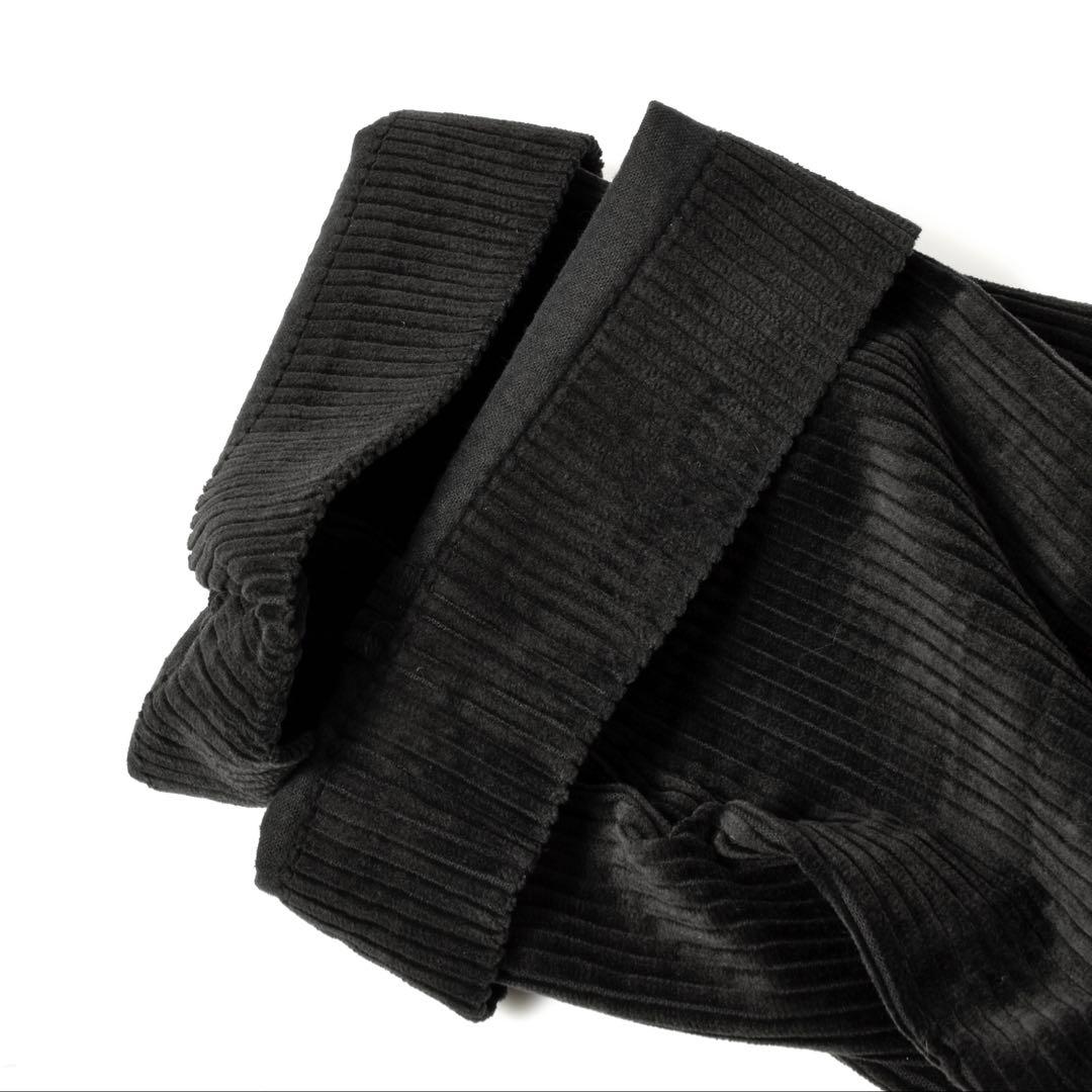 名作 RRL ブラック 太畝コーデュロイ ストレートパンツ ラルフローレン