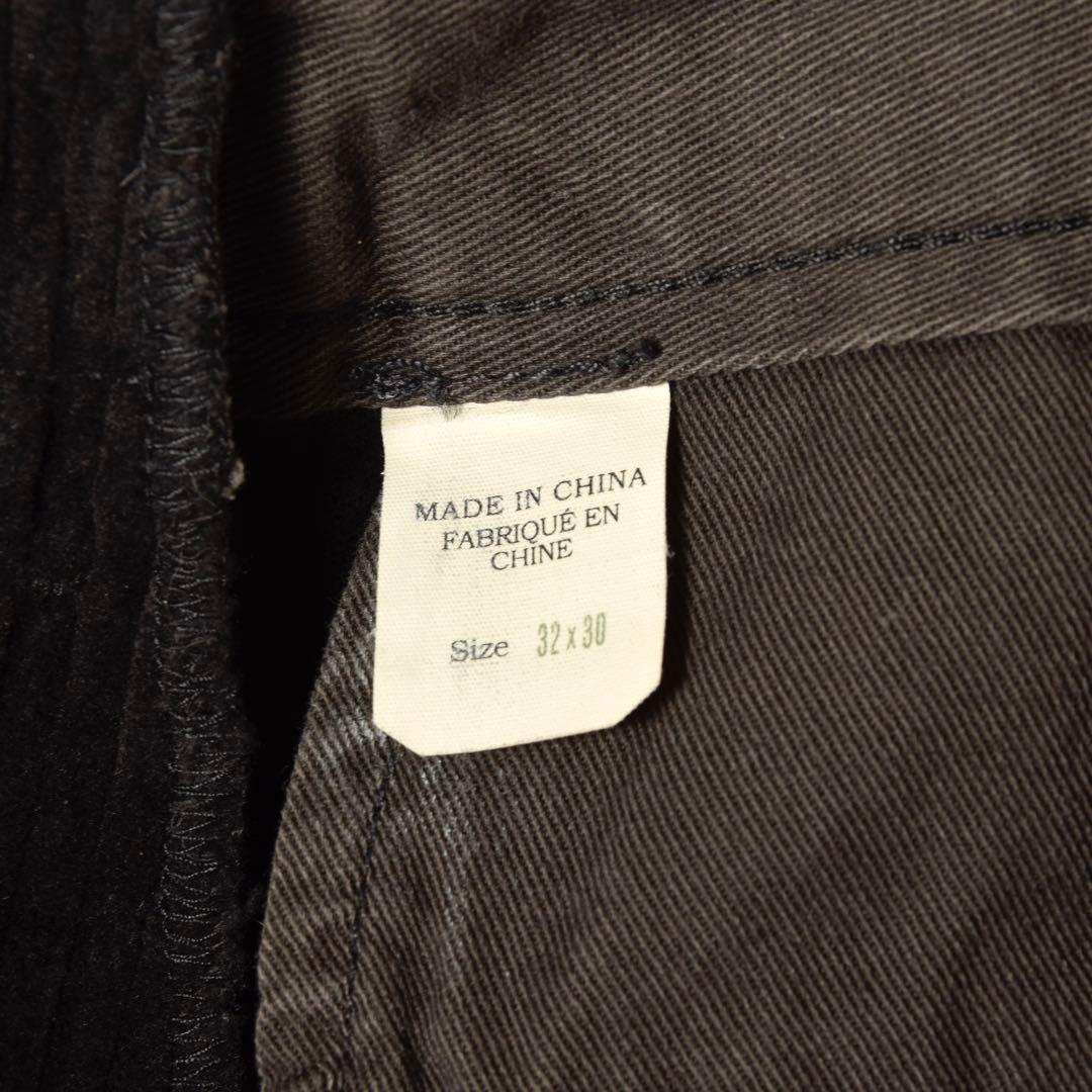 名作 RRL ブラック 太畝コーデュロイ ストレートパンツ ラルフローレン