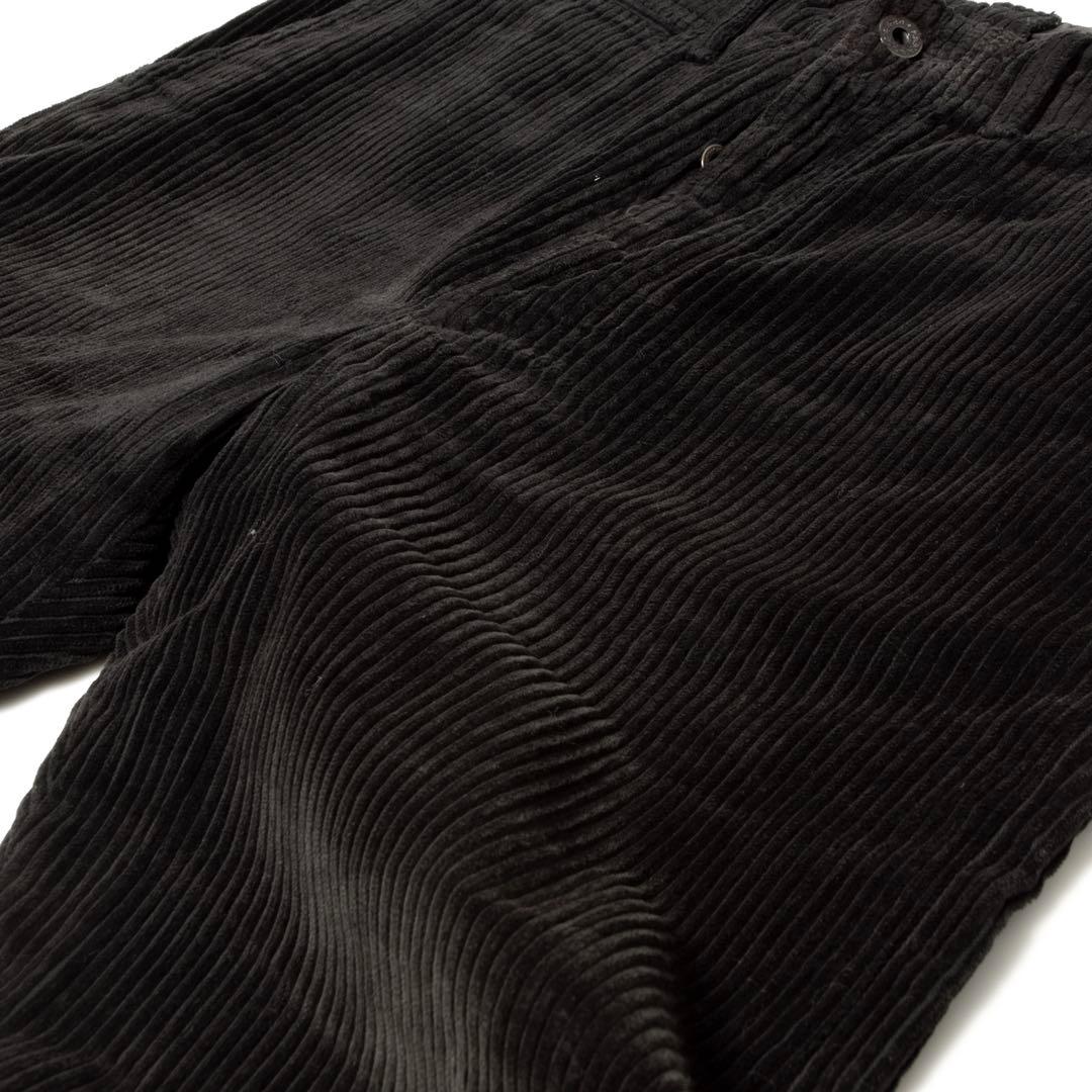 名作 RRL ブラック 太畝コーデュロイ ストレートパンツ ラルフローレン