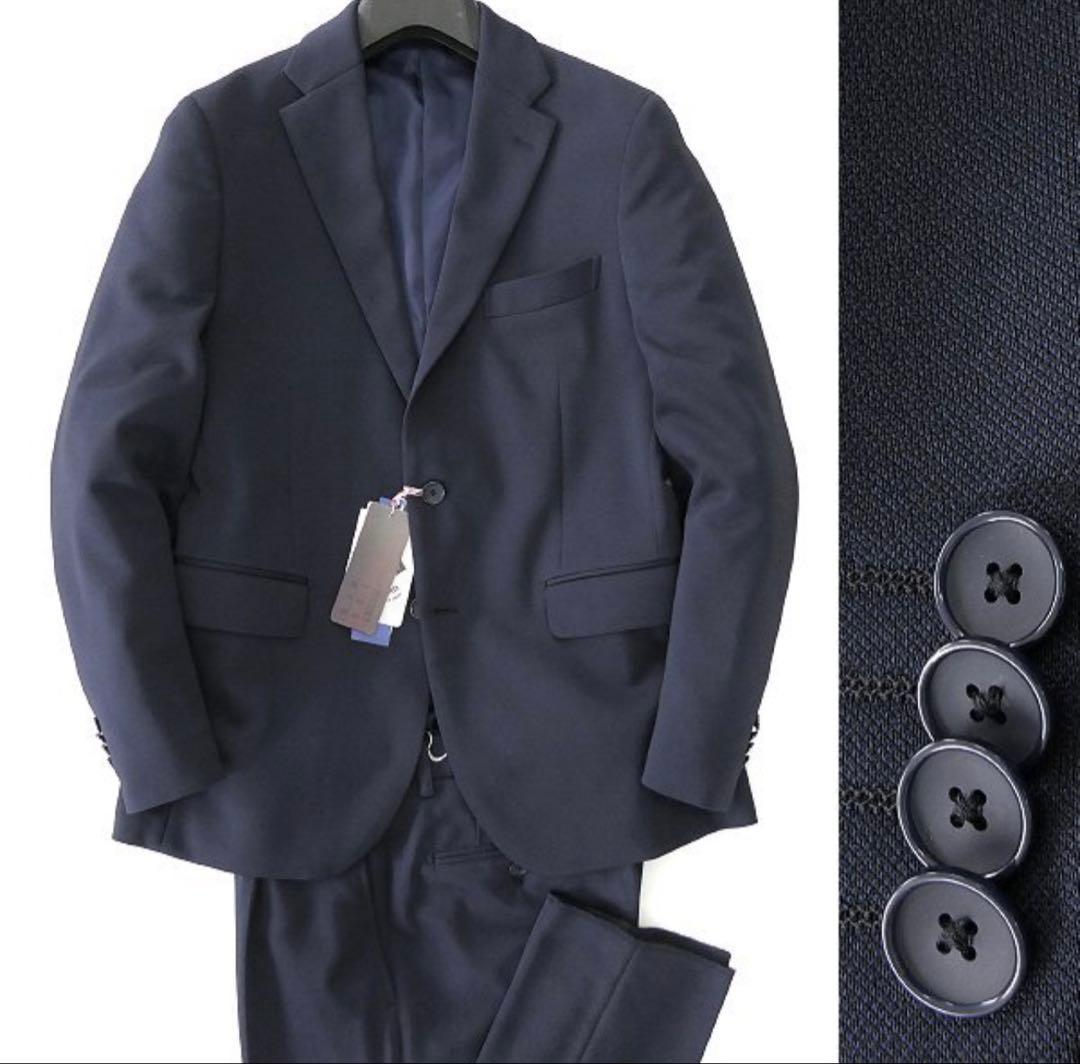【新品】パーソンズフォーメン 消臭 ウォッシャブル ストレッチ スーツ A5 紺