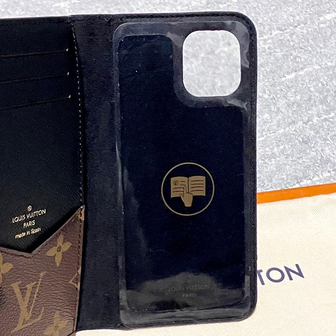 ルイヴィトン［iPhone11］フォリオ　スマホケース　モノグラム　付属品あり