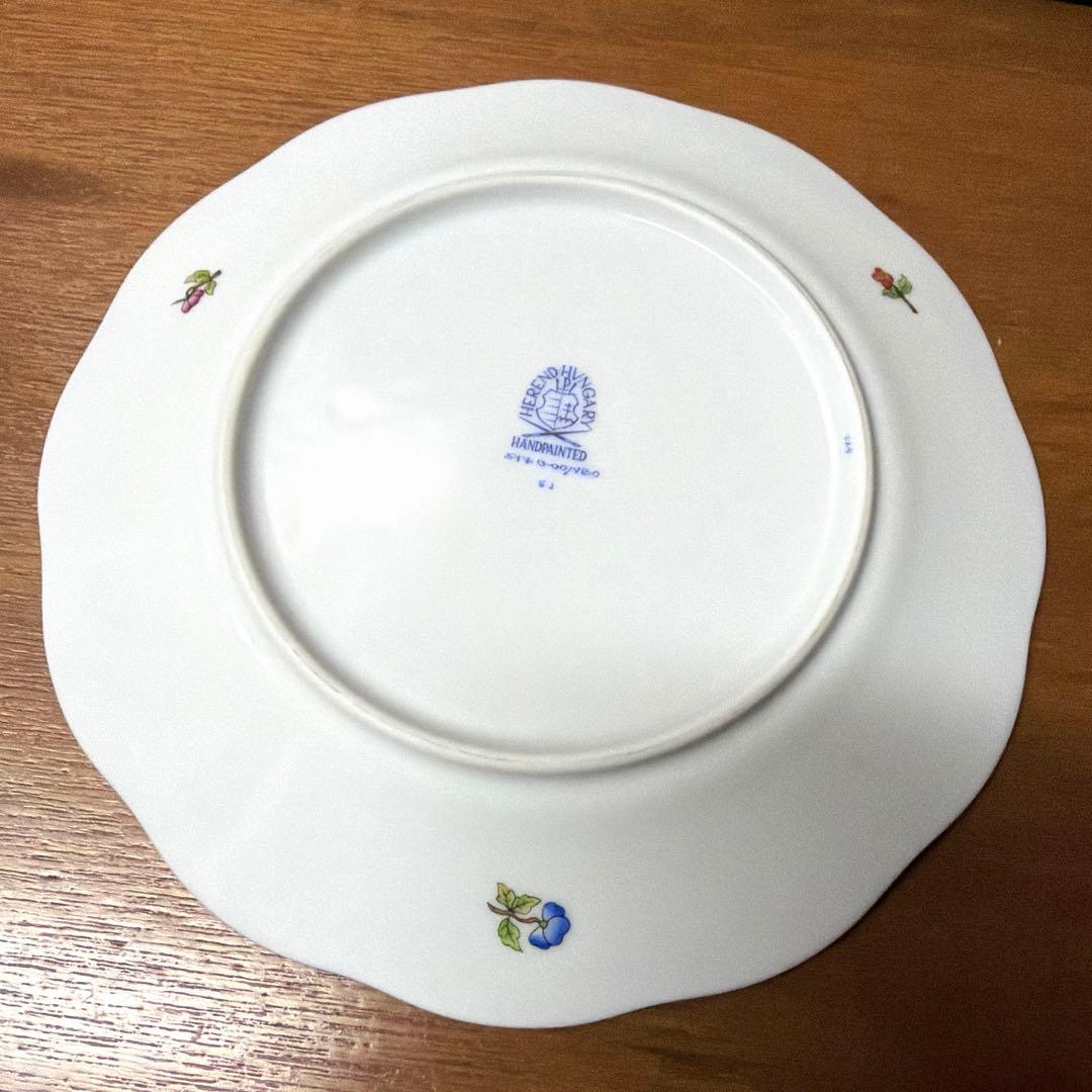 ヘレンド　ヴィクトリアブーケ　プレート　19センチ