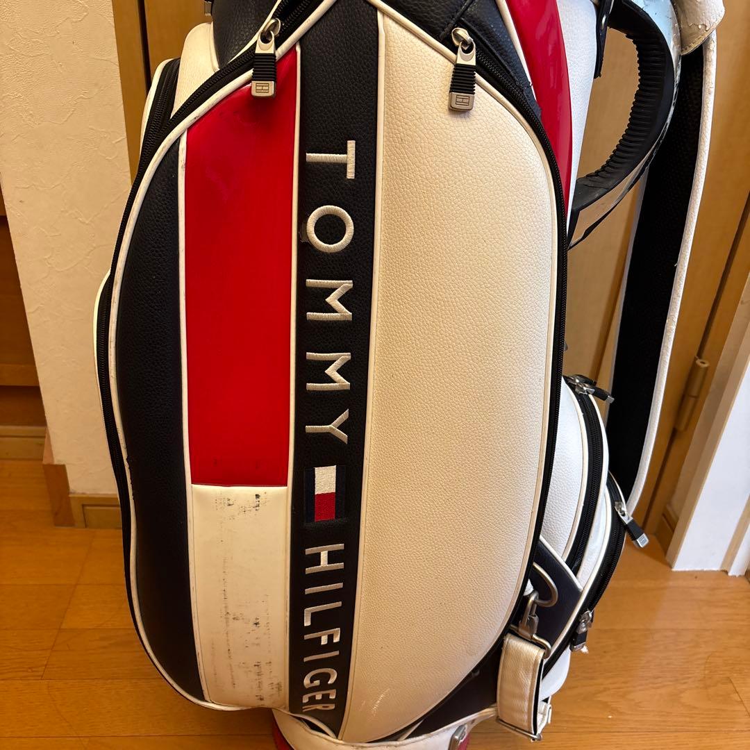   キャディバッグ ホワイト/レッド　オマケ付