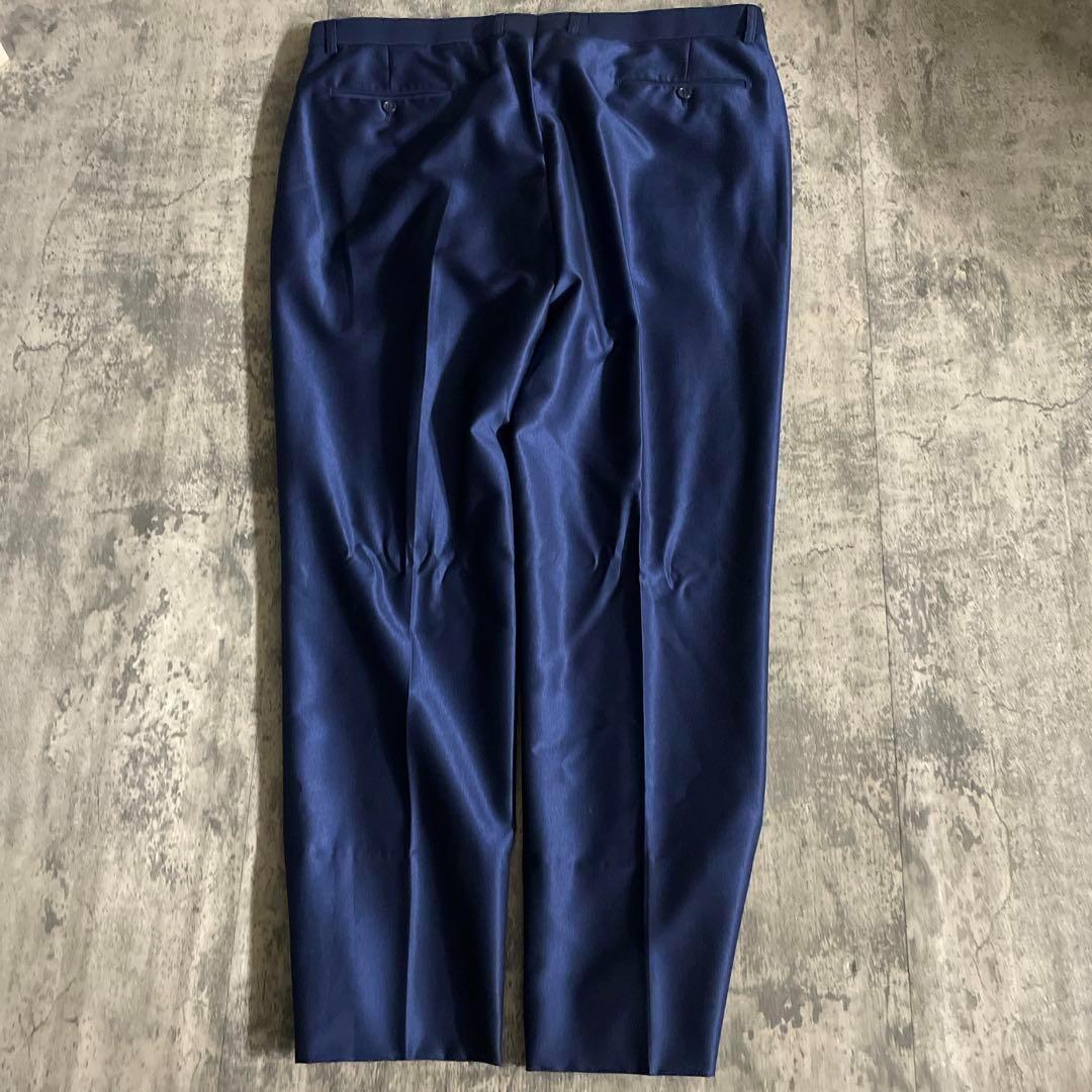 レアカラー ディープブルー スリーピース スーツ× VERSACEネクタイ