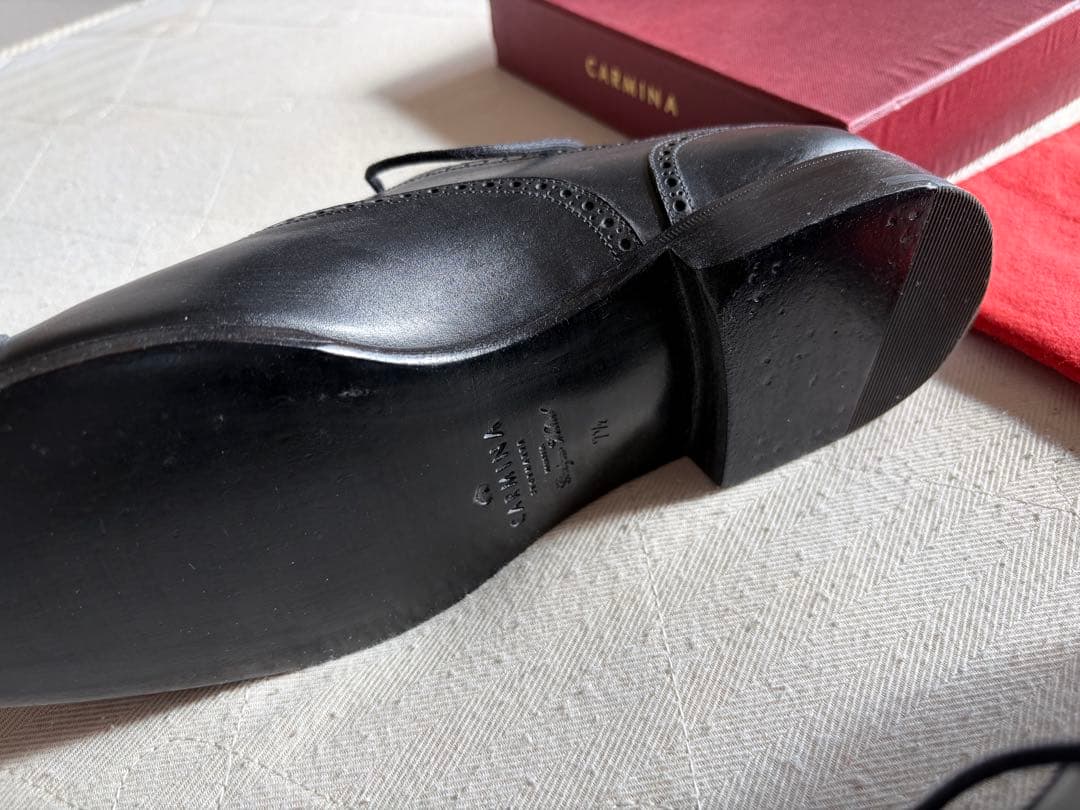 新品同 CARMINE カルミナ レザー ドレスシューズ 7 1/2 クロケット