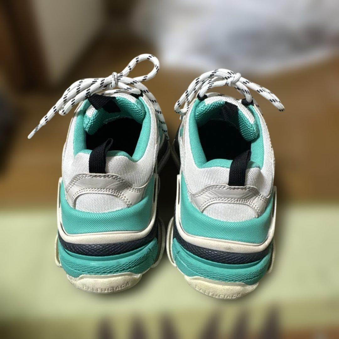 BALENCIAGA スニーカー 37 ホワイト/ターコイズ